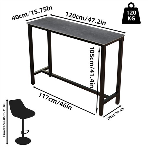 Luxury slim long bar - long, table