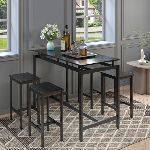 Pieces black bar table - bar,