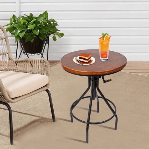 Adjustable bar table black - bar,