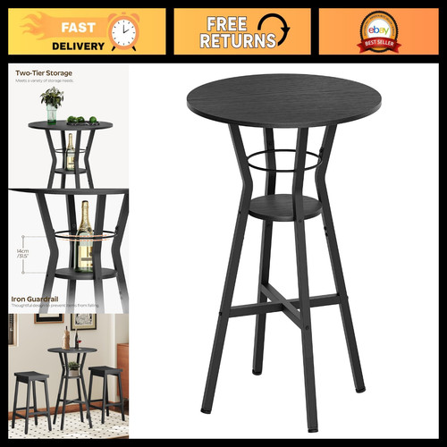 Round high top bar - table,