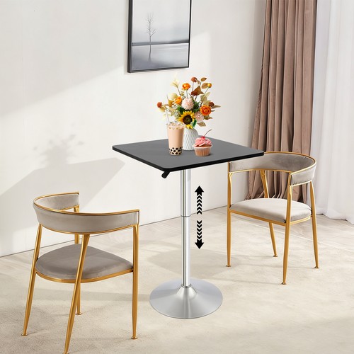 Black adjustable height pub - height,