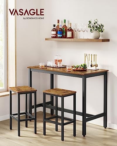 Rustic brown vasagle bar - -,